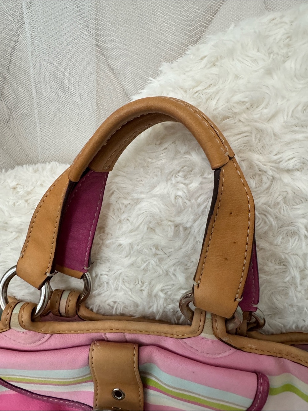 Coach Pink Striped Soho - Picture 3 of 11